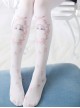 Japanese Sweet Soft Sprouted Cat Print Stockings Cute Lolita Students Bottoming Socks