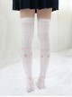 Japanese Sweet Milky White Printing Lolita Knee Stockings