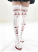 Japanese Personality Little Devil Punk Style White Velvet Stockings Socks