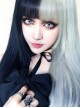 Punk Gothic Wig Female Black And white Yin And Yang Actor's Headgear