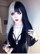 Punk Gothic Wig Female Black And white Yin And Yang Actor's Headgear