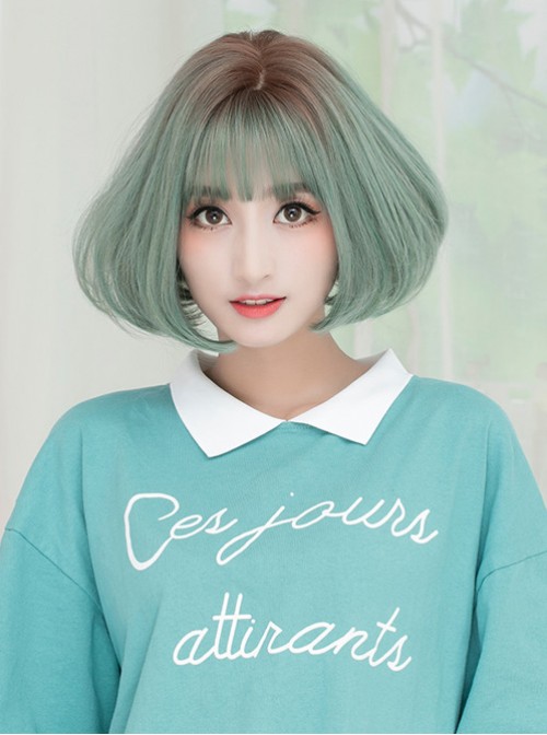 Korean Fashion Air Bangs Natural Fluffy Sweet Cute Wig