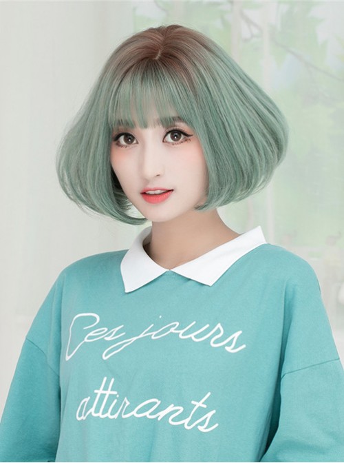 Korean Fashion Air Bangs Natural Fluffy Sweet Cute Wig