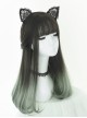 Inner Buckle Gradient Color Long Wig Wavy Bouncy