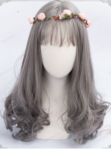 Granny Grey Long Hair Air Bangs Day-to-day Lolita 