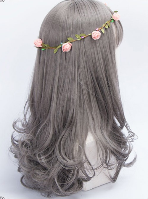 Granny Grey Long Hair Air Bangs Day-to-day Lolita 