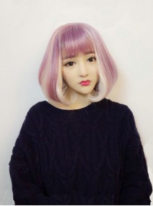 Harajuku Pink-Purple Wig Lolita Pear Roll