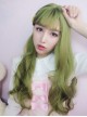 Harajuku Lolita Dark Green Wig Female Long Curls Lovely Nature