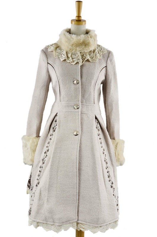 Charming Sweet White Wool Lolita Coat
