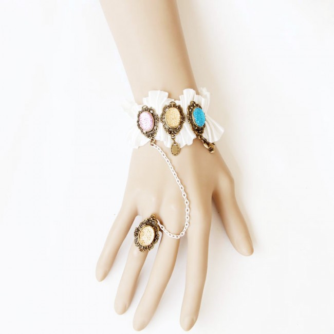 Romantic Western Style Handmade Lolita Bracelet And Ring Set