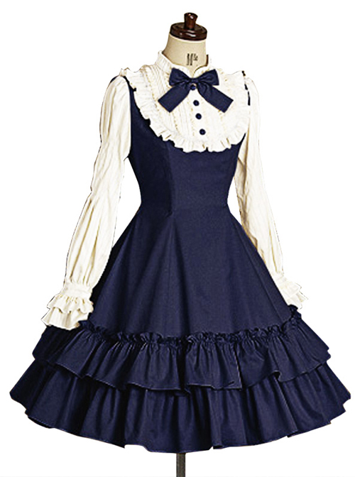 Long Sleeves Ruffle Elegant School Lolita Dress