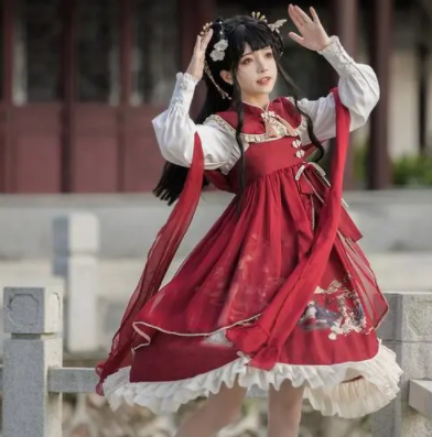 Chinese fashion brand: Lolita Dress based on Hanbok is written as kind of  Qilolita, which means Chinese style Lolita. : r/China