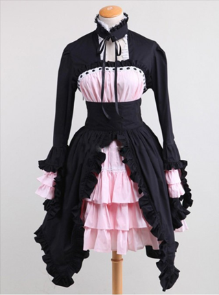 Black and pink Lolita dress