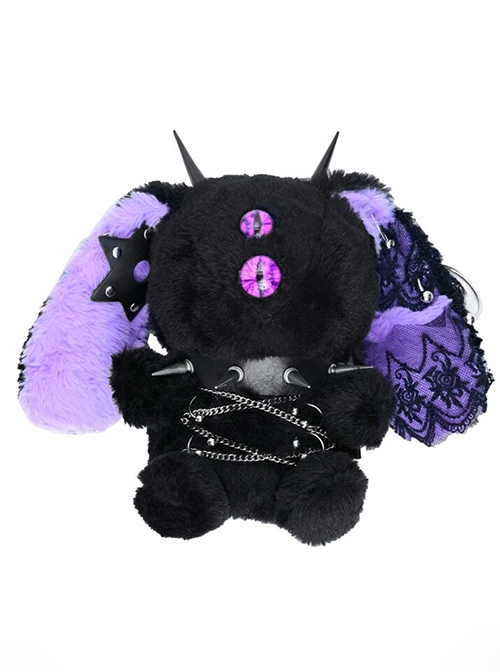 kawaii gothic bunny plush