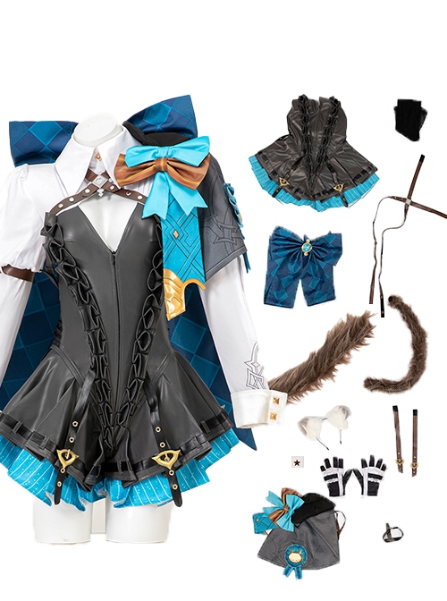 Genshin Impact Nicole Reeyn Fullset Outfit Women Halloween Carnival Party Suit Cosplay Costume