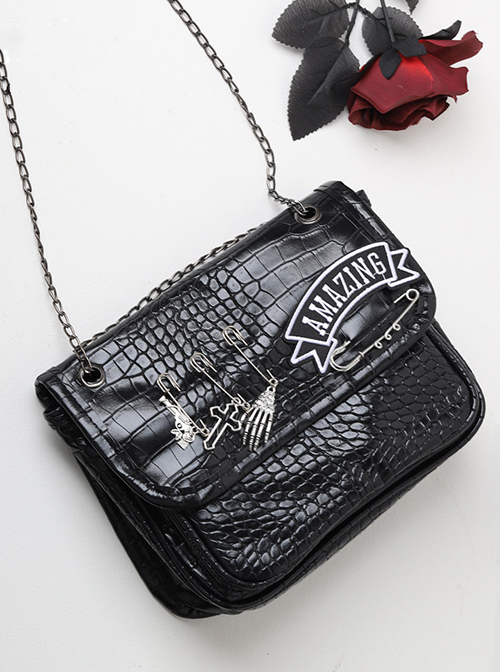 Locomotive Style Cool Hot Girl Style Punk Lolita Black Shoulder Bag