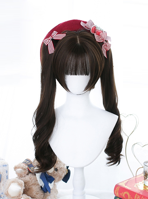 Doll Wigs Ponytail Long Hair Double Ponytail Curly Hair - Temu