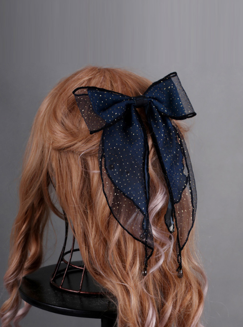 Obsidian Butterfly's Dance Jewelry Blue Lolita Hair Clip