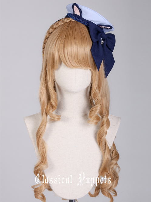 Cat Series Russia Blue Cat Mini Beret Bowknot Lolita Head Band