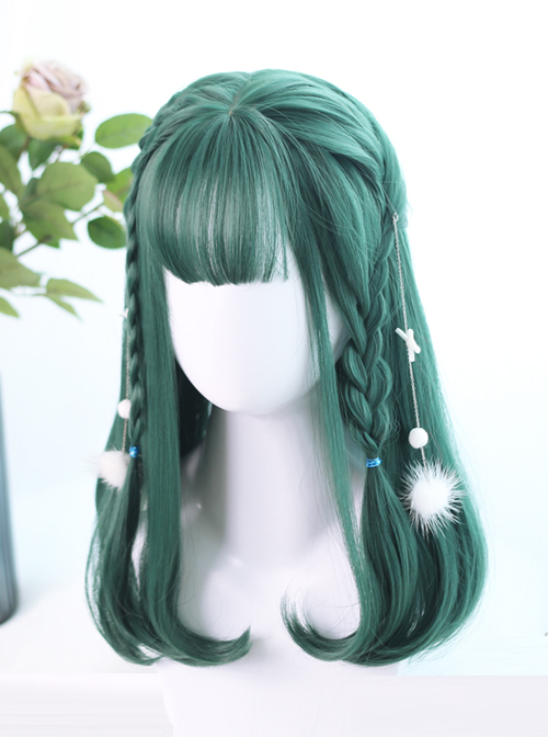 blue green wig