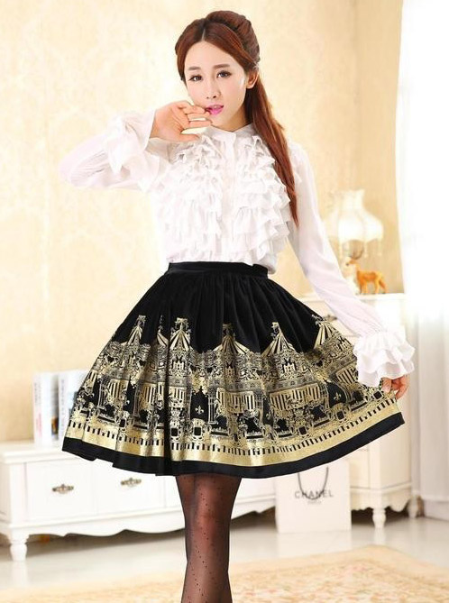 Dream of Lolita,Rotating Amusement Park, Velvet Lolita Skirt